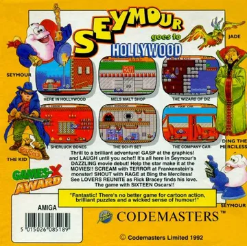 Seymour Goes to Hollywood box cover back